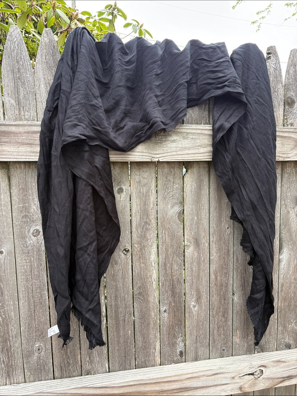 Nordstrom Rack black soft acrylic scarf.